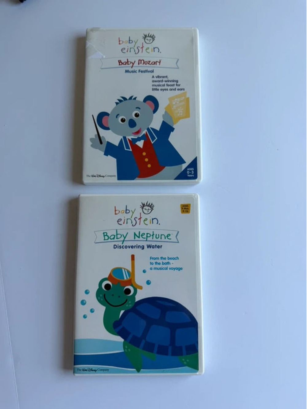 Baby Einstein DVD Lot 2 Baby Mozart & Baby Neptune Discovering Water